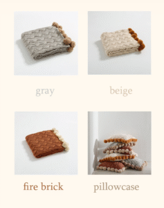 3 Knitted Blanket Cushion Cover Sets