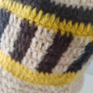  handmade knit vertical stripe hat