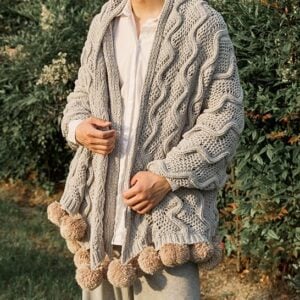 Gray blanket and pillow cover set