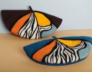 Artistic Handmade Wool Felt Beret