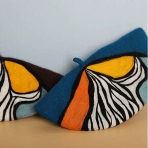 Artistic Handmade Wool Felt Beret