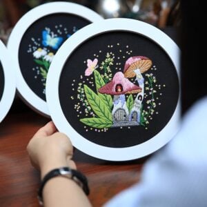 Mushroom and Pumpkin DIY Embroidery Kit