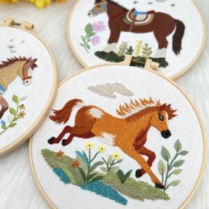 Adorable DIY Horse Embroidery Kit for Beginners