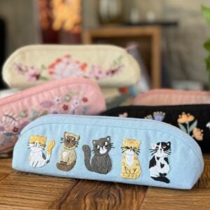 Handmade Embroidered Pencil Cases