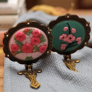 Hand Embroidery Makeup Mirror Kit 