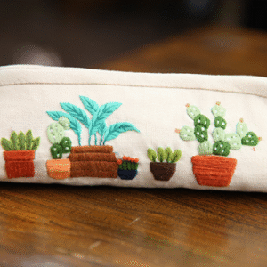 Handmade Embroidered Pencil Case