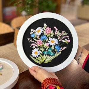 DIY Ribbon Floral Embroidery Kit