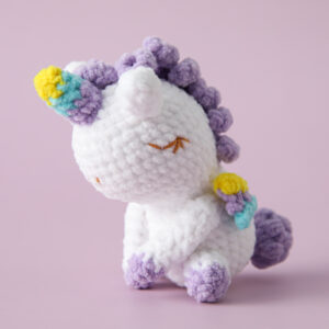Magical Hand-Knit Unicorn Plushies Adorable Unique...