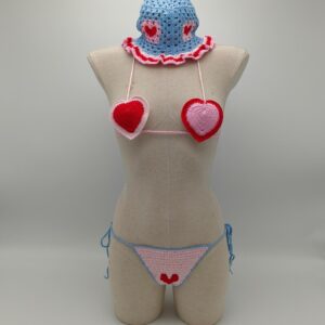 Unleash Your Summer Confidence – Handmade Heart Bikini Set
