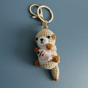 Crochet Sea Otter Keychain Kawaii Plush Doll Otter...