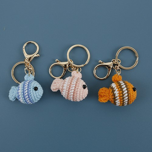 Handmade Crochet Clownfish Keychains - a pocket-sized ocean story - 3 Colors 6 Sizes - Soft Amigurumi Bag Accessories Ocean-Inspired Gift
