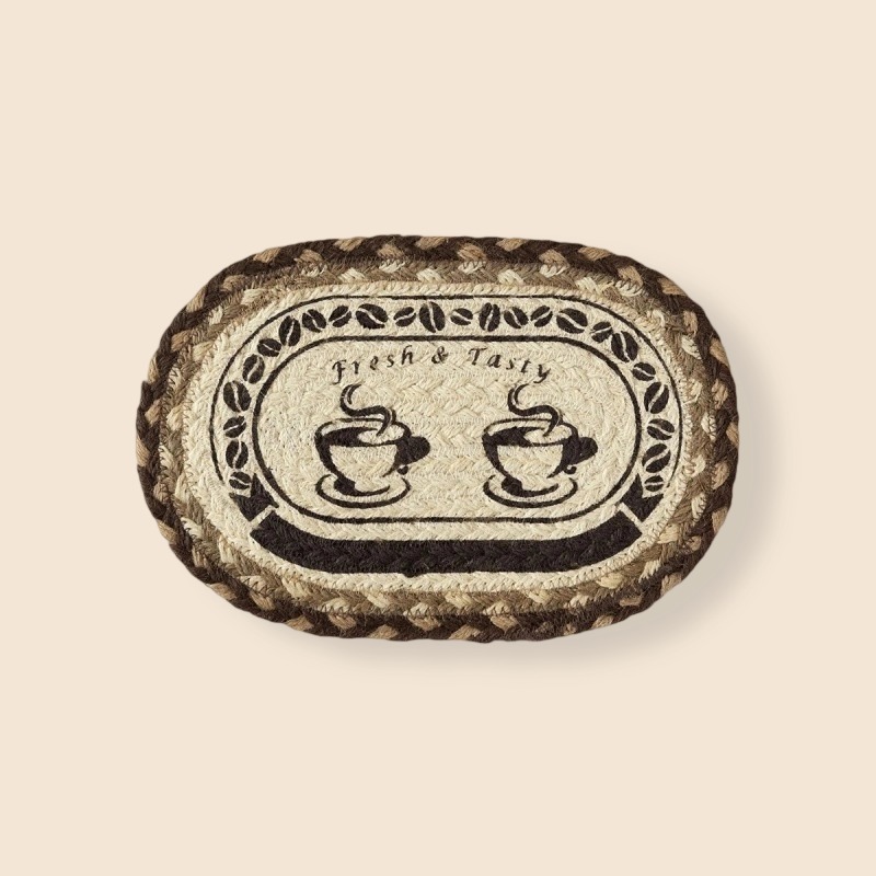 Coffee Bean Oval Mat Small