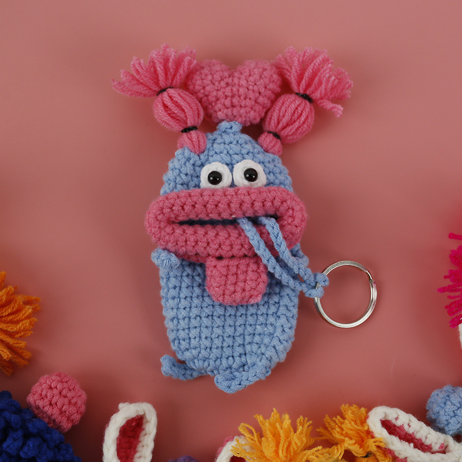 blue and pink heart