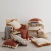 Gray Knitted Blanket & Cushion Cover Sets