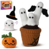 The Ghostly Trio and Pumpkin Friend