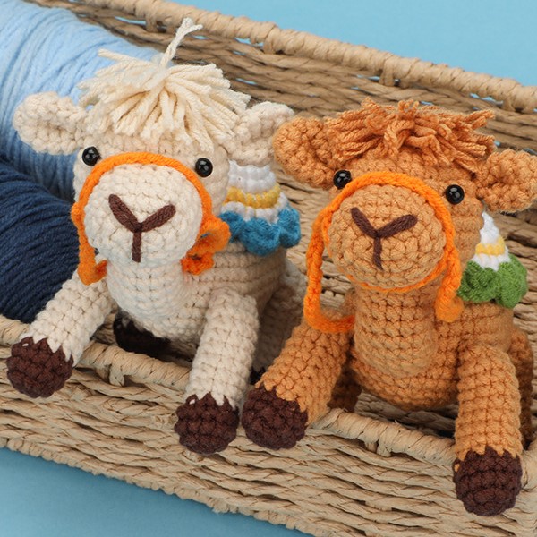 Adorable Crochet Camel DIY Kit for Beginners – Handmade Animal Plush Toy Yarn Set with Full Materials and Pattern Tutorial